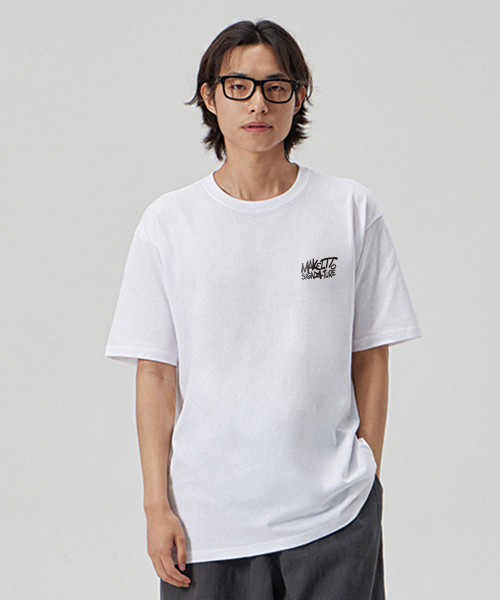 MAKEITTO（メイキット）の「[GRAFFITI3 LOGO]CREW NECK TEE_WHITE（Tシャツ/カットソー・メンズ・その他・M/L/XL/XXL）」の3枚目の写真