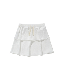 Express Holiday（エクスプレスホリデー）の「フリルミニスカート_ホワイト（スカート）」