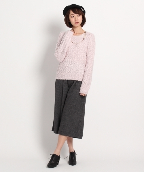 THE SHOP TK （ザ ショップ ティーケー ）の「起毛カットガウチョパンツ（その他パンツ・レディース・ブルー/グレー/ホワイト・99）」の9枚目の写真