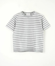 パフ天竺ボーダー　リブベーシック T