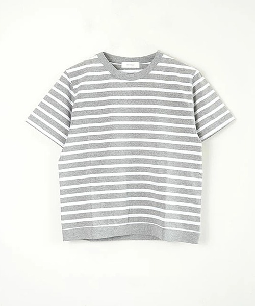 SOLAMONAT(ソラモナ)の「パフ天竺ボーダー リブベーシック T(Tシャツ/カットソー・レディース・ブラック×ホワイト/グレー×ホワイト/ホワイト×ブラック/ホワイト×グレー・S/L/M)」の14枚目の写真