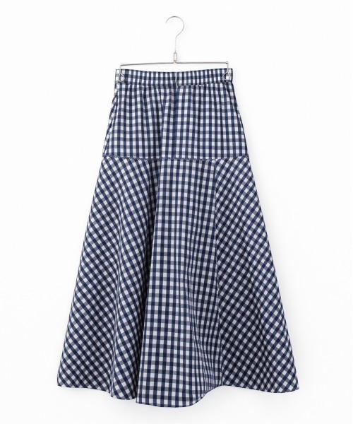 Marilyn Moon（マリリンムーン）の「gingham check embroidery skirt（スカート・レディース・ブラック×ブルー/ブラウン系その他/ホワイト×ネイビー・FREE）」の13枚目の写真