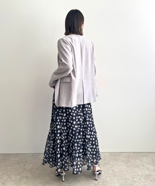 LHELBIE(レルビエ)の「ラメシフォンフラワースカート(スカート・レディース・ネイビー/ブラック・M)」の22枚目の写真