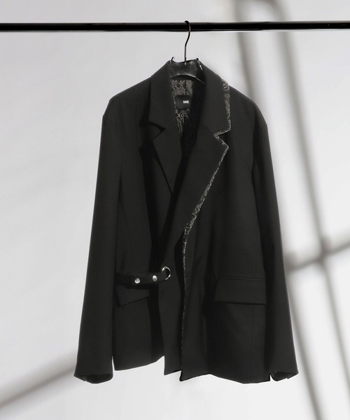 HARE（ハレ）の「【SET UP対応】TSUNAGARIミドルジャケット(HARE)（テーラードジャケット・メンズ・グレー/ブラック・FREE）」の2枚目の写真