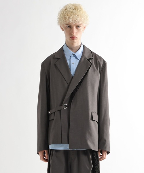 HARE（ハレ）の「【SET UP対応】TSUNAGARIミドルジャケット(HARE)（テーラードジャケット・メンズ・グレー/ブラック・FREE）」の16枚目の写真