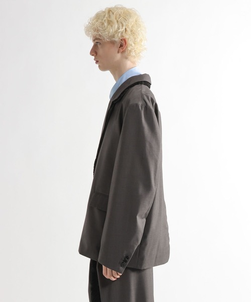 HARE（ハレ）の「【SET UP対応】TSUNAGARIミドルジャケット(HARE)（テーラードジャケット・メンズ・グレー/ブラック・FREE）」の17枚目の写真