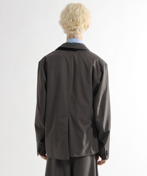 HARE（ハレ）の「【SET UP対応】TSUNAGARIミドルジャケット(HARE)（テーラードジャケット・メンズ・グレー/ブラック・FREE）」の18枚目の写真