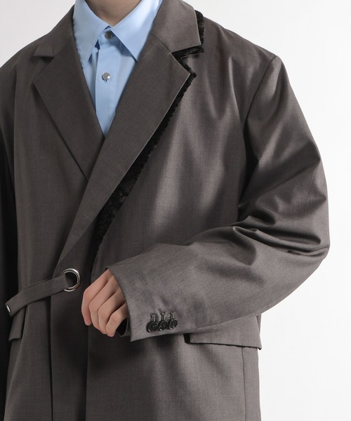 HARE（ハレ）の「【SET UP対応】TSUNAGARIミドルジャケット(HARE)（テーラードジャケット・メンズ・グレー/ブラック・FREE）」の20枚目の写真