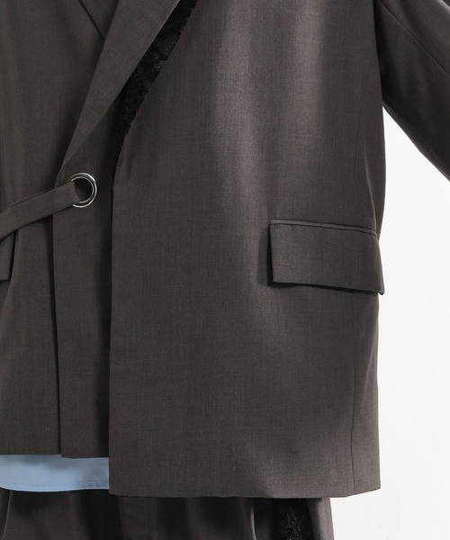 HARE（ハレ）の「【SET UP対応】TSUNAGARIミドルジャケット(HARE)（テーラードジャケット・メンズ・グレー/ブラック・FREE）」の21枚目の写真