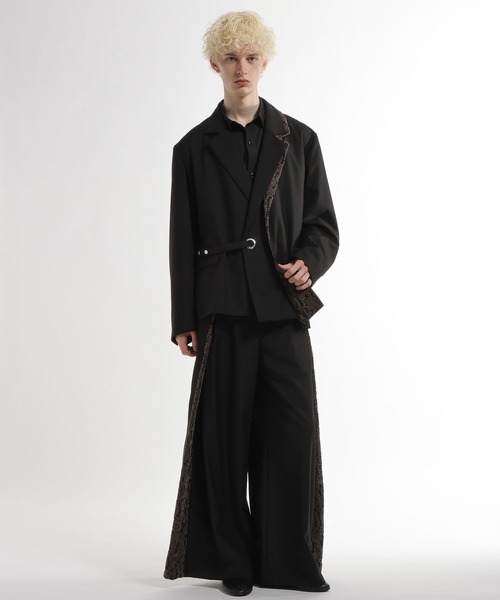 HARE（ハレ）の「【SET UP対応】TSUNAGARIミドルジャケット(HARE)（テーラードジャケット・メンズ・グレー/ブラック・FREE）」の5枚目の写真