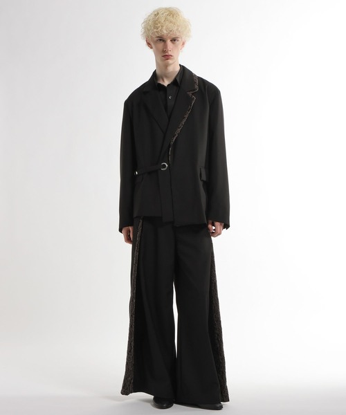 HARE（ハレ）の「【SET UP対応】TSUNAGARIミドルジャケット(HARE)（テーラードジャケット・メンズ・グレー/ブラック・FREE）」の4枚目の写真