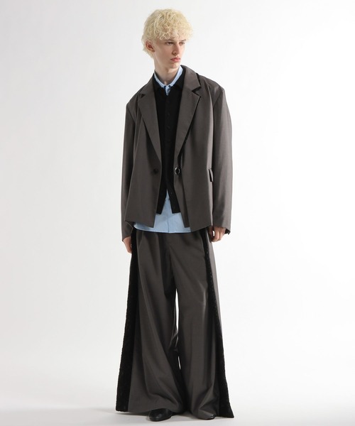 HARE（ハレ）の「【SET UP対応】TSUNAGARIミドルジャケット(HARE)（テーラードジャケット・メンズ・グレー/ブラック・FREE）」の8枚目の写真