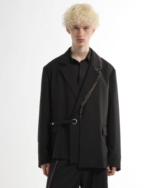 HARE（ハレ）の「【SET UP対応】TSUNAGARIミドルジャケット(HARE)（テーラードジャケット・メンズ・グレー/ブラック・FREE）」の11枚目の写真