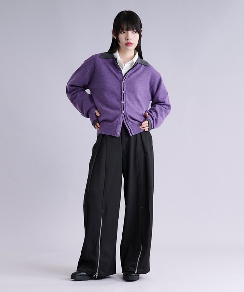 Ellno Loset(エルノロゼット)の「フロントジップタックワイドパンツ(スラックス・メンズ・チャコール/ブラック・X-SMALL/SMALL/MEDIUM/LARGE)」の11枚目の写真