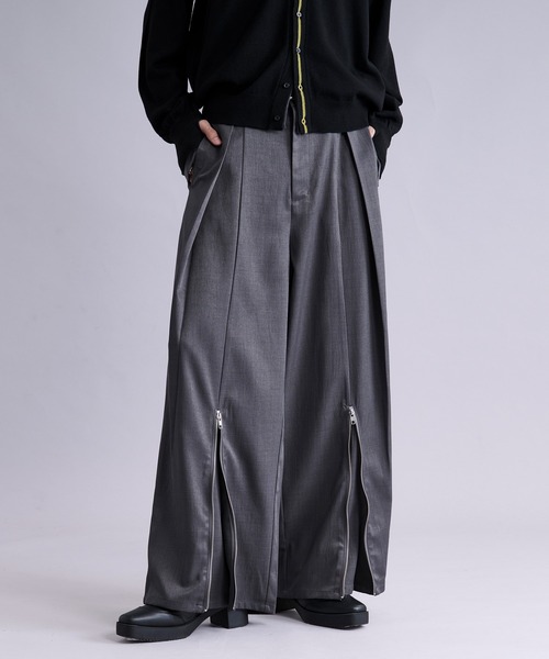Ellno Loset(エルノロゼット)の「フロントジップタックワイドパンツ(スラックス・メンズ・チャコール/ブラック・X-SMALL/SMALL/MEDIUM/LARGE)」の15枚目の写真