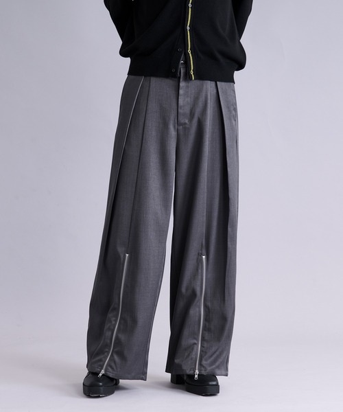 Ellno Loset(エルノロゼット)の「フロントジップタックワイドパンツ(スラックス・メンズ・チャコール/ブラック・X-SMALL/SMALL/MEDIUM/LARGE)」の17枚目の写真