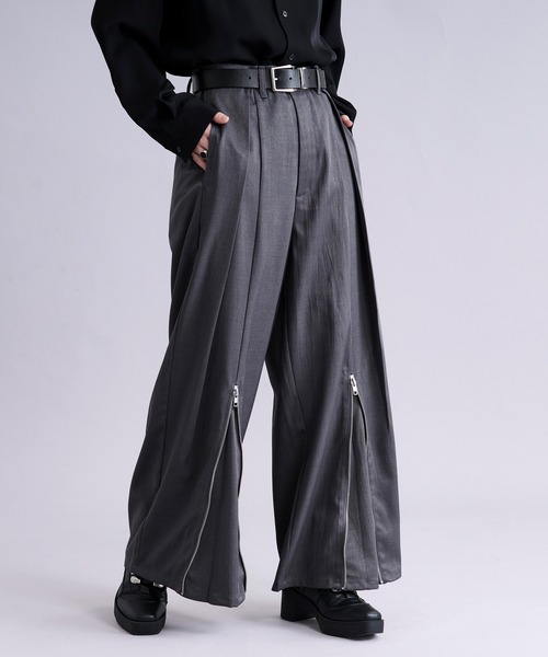 Ellno Loset(エルノロゼット)の「フロントジップタックワイドパンツ(スラックス・メンズ・チャコール/ブラック・X-SMALL/SMALL/MEDIUM/LARGE)」の22枚目の写真
