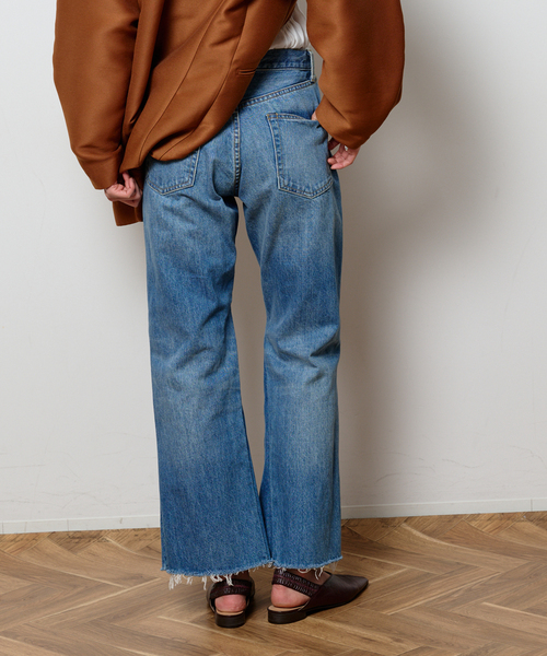 Bonum(ボナム)の「ストレートデニム 5ポケットパンツ(デニムパンツ・レディース・コバルトブルー/ネイビー/チャコールグレー・28/26/30/32)」の5枚目の写真