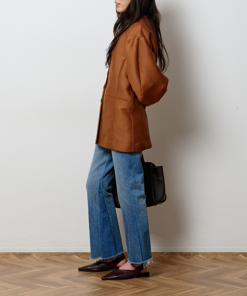 Bonum(ボナム)の「ストレートデニム 5ポケットパンツ(デニムパンツ・レディース・コバルトブルー/ネイビー/チャコールグレー・28/26/30/32)」の10枚目の写真