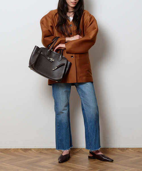 Bonum(ボナム)の「ストレートデニム 5ポケットパンツ(デニムパンツ・レディース・コバルトブルー/ネイビー/チャコールグレー・28/26/30/32)」の11枚目の写真