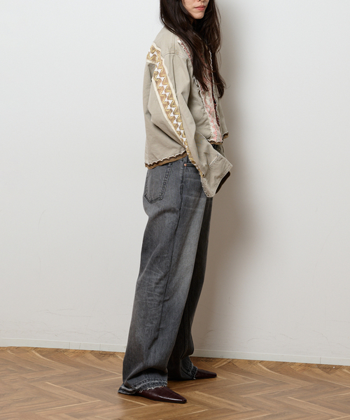Bonum(ボナム)の「ストレートデニム 5ポケットパンツ(デニムパンツ・レディース・コバルトブルー/ネイビー/チャコールグレー・28/26/30/32)」の18枚目の写真