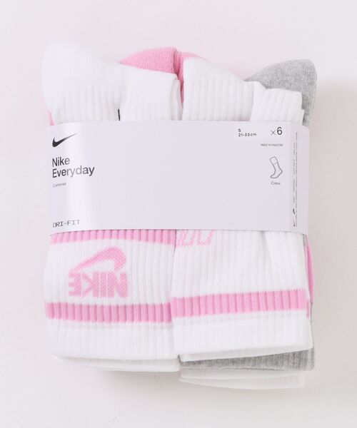 NIKE(ナイキ)の「《NIKEアパレル》YTHエブリデイクッションクルーソックス6PRG(ソックス/靴下・キッズ・ブラック系/ブルー系/ピンク系・21-23/23-25)」の3枚目の写真