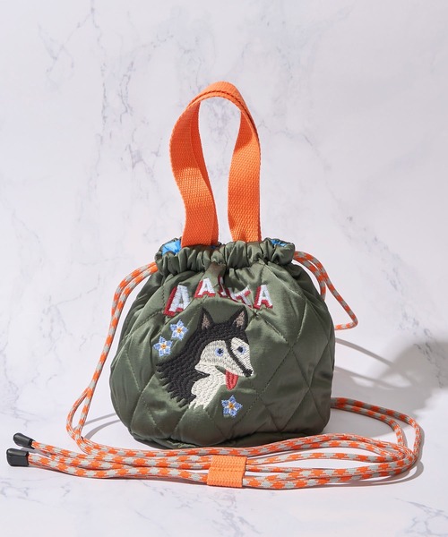 HOUSTON（ヒューストン）の「【HOUSTON / ヒューストン】SOUVENIR BAG / SOUVENIR EFFECT BAG（ショルダーバッグ・レディース・オリーブ/レッド/ネイビー/イエロー/ラベンダー/ピンク・FREE）」の2枚目の写真