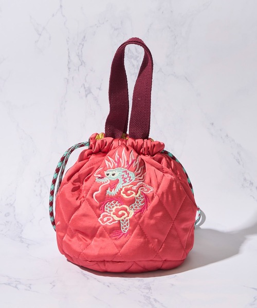 HOUSTON（ヒューストン）の「【HOUSTON / ヒューストン】SOUVENIR BAG / SOUVENIR EFFECT BAG（ショルダーバッグ・レディース・オリーブ/レッド/ネイビー/イエロー/ラベンダー/ピンク・FREE）」の18枚目の写真