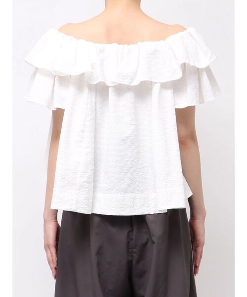 LAGUNAMOON(ラグナムーン)の「【FILA別注】フリルオフショルブラウス 【夏服】(シャツ/ブラウス・レディース・ライトブルー/ブラック/ホワイト・FREE)」の17枚目の写真