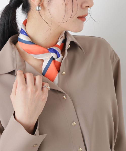 NANO universe（ナノユニバース）の「幾何柄スカーフ（バンダナ/スカーフ・レディース・その他1/その他2・F）」の3枚目の写真