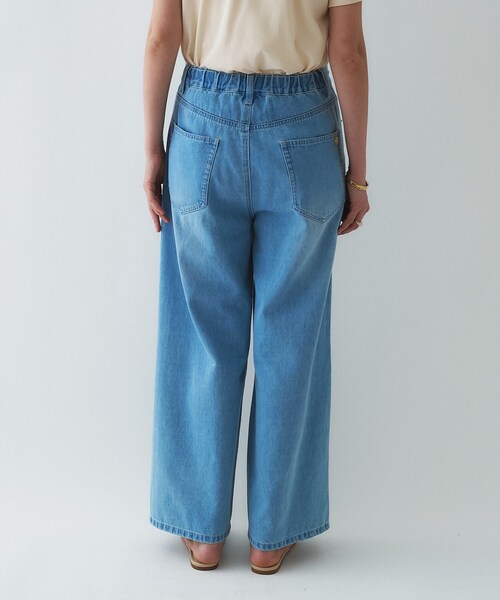 cloenc（クロエンス）の「【手洗い可】ドロストイージーライトデニムパンツ（デニムパンツ・レディース・ブルー/ネイビー・03/02/01）」の6枚目の写真