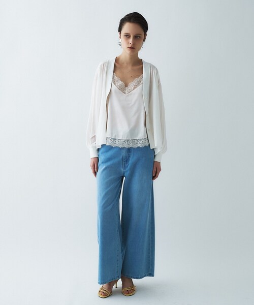 cloenc（クロエンス）の「【手洗い可】ドロストイージーライトデニムパンツ（デニムパンツ・レディース・ブルー/ネイビー・03/02/01）」の9枚目の写真