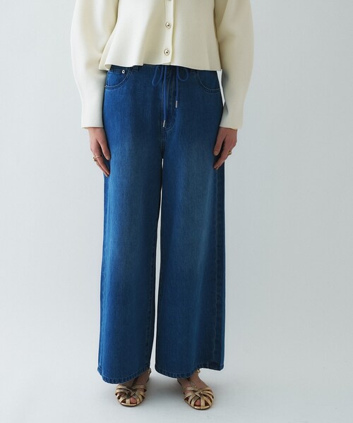 cloenc（クロエンス）の「【手洗い可】ドロストイージーライトデニムパンツ（デニムパンツ・レディース・ブルー/ネイビー・03/02/01）」の11枚目の写真