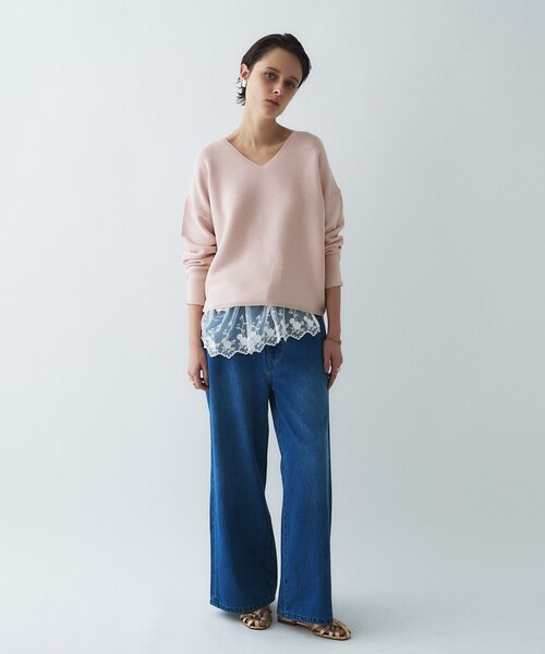 cloenc（クロエンス）の「【手洗い可】ドロストイージーライトデニムパンツ（デニムパンツ・レディース・ブルー/ネイビー・03/02/01）」の18枚目の写真