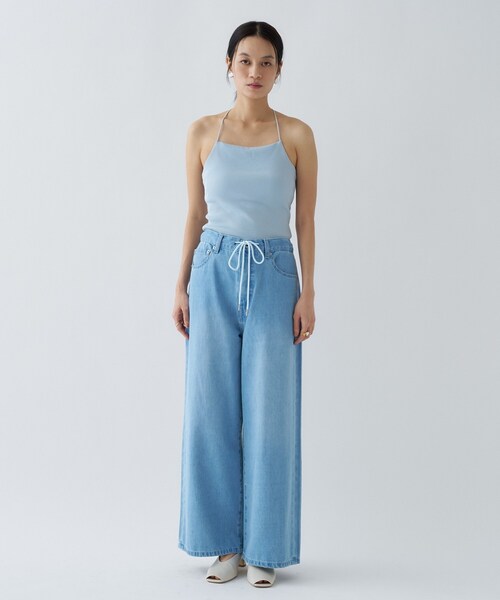 cloenc（クロエンス）の「【手洗い可】ドロストイージーライトデニムパンツ（デニムパンツ・レディース・ブルー/ネイビー・03/02/01）」の21枚目の写真