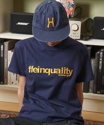 FFEIN（フェイン）の「【FFEIN（フェイン）】センターデカロゴ3D刺繍ショート丈Tシャツ/ クルーネック 半袖 刺繍 【短丈】（Tシャツ/カットソー）」