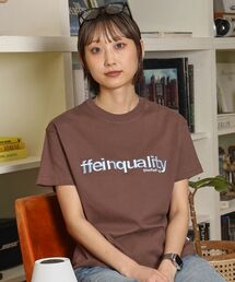 【FFEIN(フェイン)】センターデカロゴ3D刺繍ショート丈Tシャツ/ クルーネック 半袖 刺繍 【短丈】