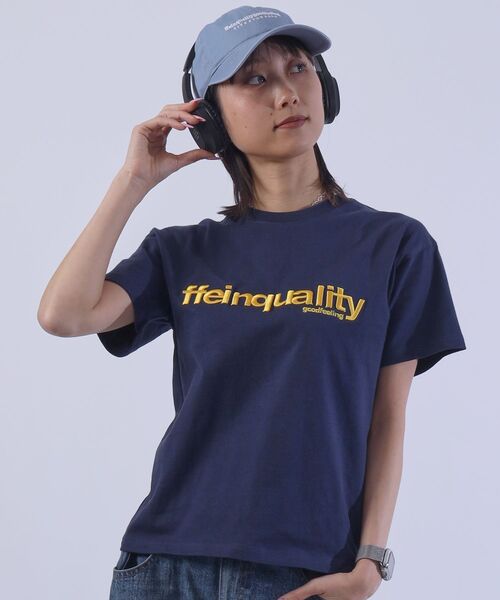 FFEIN(フェイン)の「【FFEIN(フェイン)】センターデカロゴ3D刺繍ショート丈Tシャツ/ クルーネック 半袖 刺繍 【短丈】(Tシャツ/カットソー・メンズ・ブラック/ダークグリーン/アッシュグレー/ホワイト/ネイビー/モカ・LARGE/MEDIUM/SMALL/X-LARGE)」の22枚目の写真