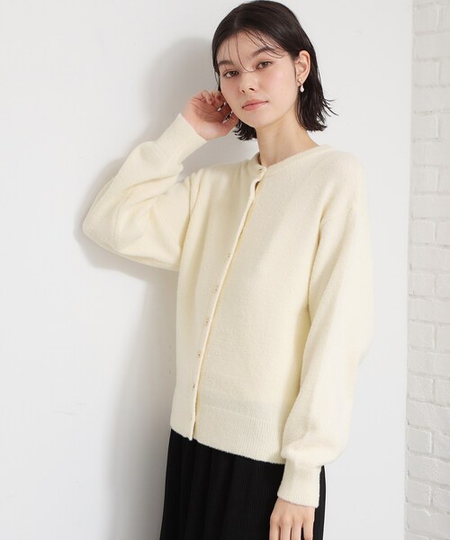 THE SHOP TK （ザ ショップ ティーケー ）の「ふわふわミニシャギー クルーネックカーディガン（カーディガン/ボレロ・レディース・アイボリー/ピンク/ブラック・12/13）」の5枚目の写真