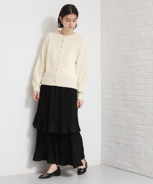 THE SHOP TK （ザ ショップ ティーケー ）の「ふわふわミニシャギー クルーネックカーディガン（カーディガン/ボレロ・レディース・アイボリー/ピンク/ブラック・12/13）」の6枚目の写真