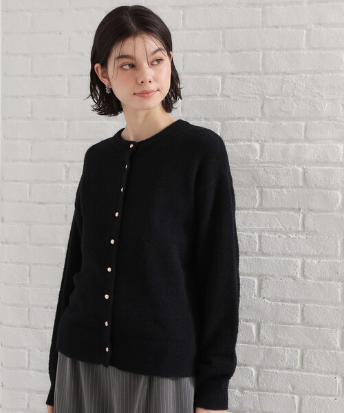 THE SHOP TK （ザ ショップ ティーケー ）の「ふわふわミニシャギー クルーネックカーディガン（カーディガン/ボレロ・レディース・アイボリー/ピンク/ブラック・12/13）」の8枚目の写真