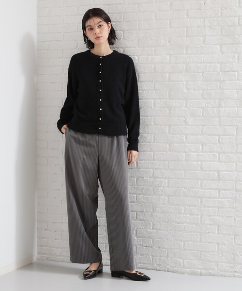 THE SHOP TK （ザ ショップ ティーケー ）の「ふわふわミニシャギー クルーネックカーディガン（カーディガン/ボレロ・レディース・アイボリー/ピンク/ブラック・12/13）」の10枚目の写真