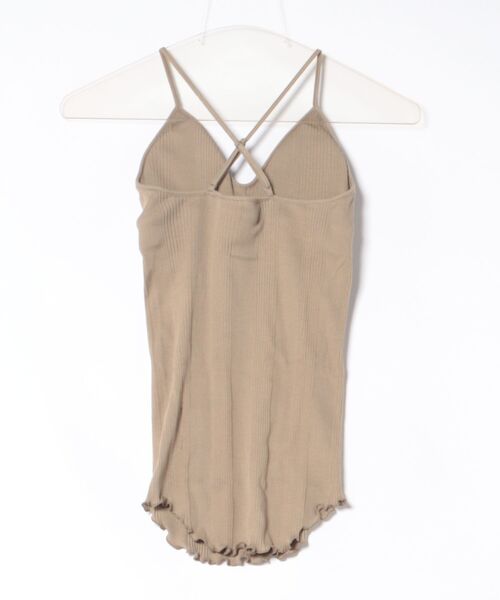 HAKUJI(ハクジ)の「HAKUJI Random rib bra camisole(キャミソール・レディース・ダークグレー/ライトブラウン・FREE)」の3枚目の写真