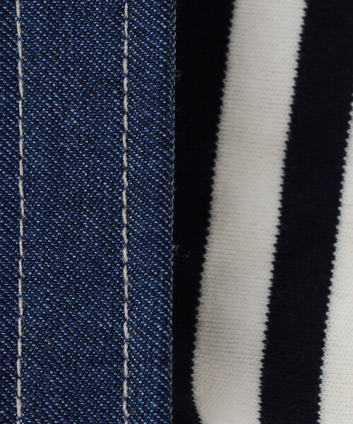 COMME CA ISM(コムサイズム)の「デニムライクストレッチ つなぎ風フェイクレイヤード ツーウェイオール(ロンパース・キッズ・ブルー・60-80cm)」の8枚目の写真