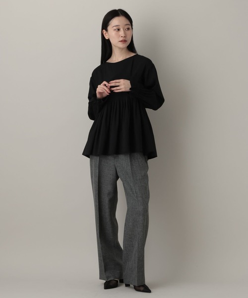 A part by（アパートバイ）の「メニータックブラウス（シャツ/ブラウス・レディース・アイボリー/ブラック/グリーン系その他2・FREE）」の6枚目の写真