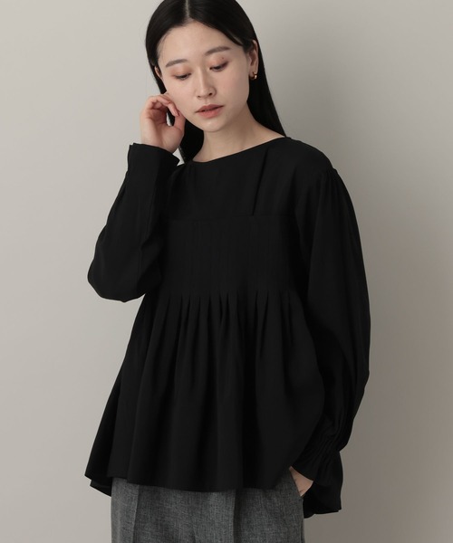 A part by（アパートバイ）の「メニータックブラウス（シャツ/ブラウス・レディース・アイボリー/ブラック/グリーン系その他2・FREE）」の10枚目の写真