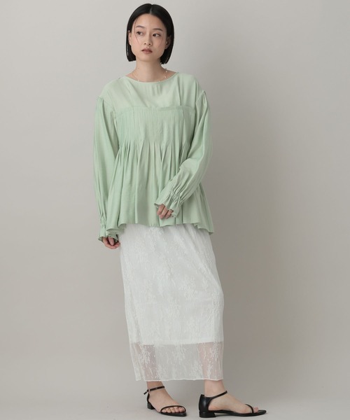 A part by（アパートバイ）の「メニータックブラウス（シャツ/ブラウス・レディース・アイボリー/ブラック/グリーン系その他2・FREE）」の13枚目の写真