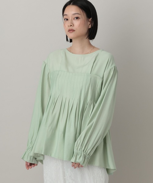 A part by（アパートバイ）の「メニータックブラウス（シャツ/ブラウス・レディース・アイボリー/ブラック/グリーン系その他2・FREE）」の16枚目の写真