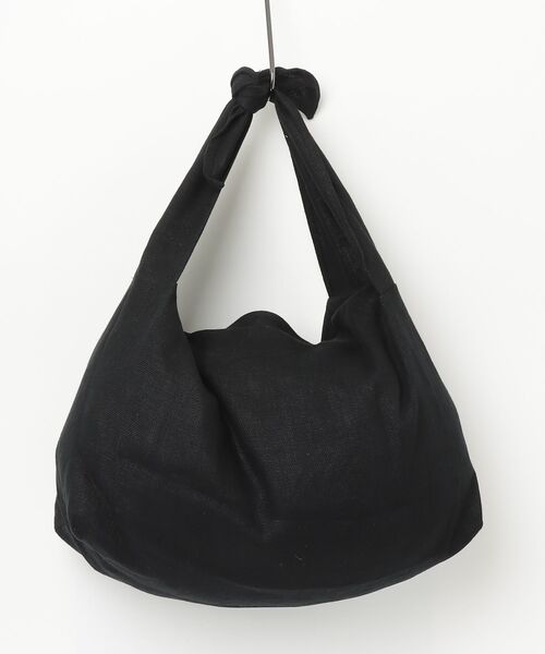 my beautiful landlet(マイビューティフルランドレット)の「【my beautiful landlet】SEMI WET LINEN TOTE BAG(トートバッグ・メンズ・ベージュ/ブラック/マルチ・FREE)」の4枚目の写真