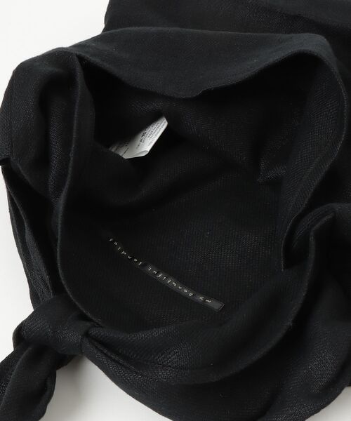 my beautiful landlet(マイビューティフルランドレット)の「【my beautiful landlet】SEMI WET LINEN TOTE BAG(トートバッグ・メンズ・ベージュ/ブラック/マルチ・FREE)」の6枚目の写真